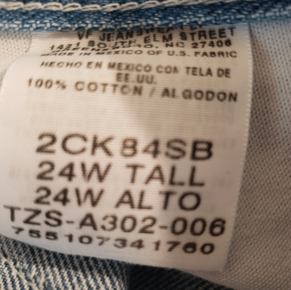 Chic Vintage High Rise Mom Blue Jeans Straight Leg Size 24W TALL - Picture 11 of 13